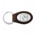 Ncaa Nebraska Cornhuskers Brown Leather Concho Key Fob One Size 