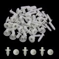 Uxcell 30pcs Push Pin Type Plastic Rivets Retainer Fastener Bumper Clip Light Gray 7mm