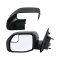 Driver Side Power Mirror With Wide-angle Spotter Matte Black Electric 3-pin Connector 