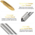 4pcs 8-32 Unc B2 Spiral Point Thread Tap Screw Threading Tapping Tool Titanium Coated 6542 High Speed Steel Machine Taps Bit