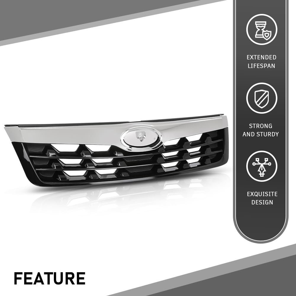 Front Grille Assembly W Chrome Trim For Subaruester 2011-2013 Upper Bumper Grill Replacement For 91121sc040 91122sc050