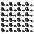 24pcs Plastic Corner Braces 90 Degree Bracket Right Angle Support Brace Shelf Board Holder With Cover Cap For Wood Furniture 