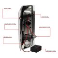 Pair Chrome Full Led Tail Brake Light Lamps Compatible With Ford F150 F250 F350 Bronco F Super Duty Styleside 90-97