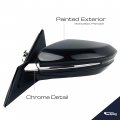 Spieg Ho1320284 Driver Side Mirror Replacement For Honda Civic Touring 2016-2019 Power Heated Turn Signal Chrome Detailed Black