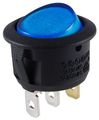 Nte Electronics 54-531 Snap-in Round Hole Illuminated Rocker Switch Spst Circuit On-none-off Action Nylon Red Neon Actuator 0 