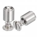 5pcs M4-0 7x7 9mm Stainless Steel Panel Spring Screws Pfc2 Knurled Head Loaded Self-clinching Fasteners For Pcb Board 