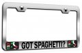 Got Spaghetti Italian Italy Chrome Metal License Plate Frame Tag Holder U24 
