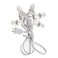 Creative Hobbies Five Light Replacement Accessory Cord 9 Foot White With 5 Lights Perfect For Lighting Holiday Decorations And