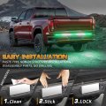 Xridonsen 60 Inch Truck Tailgate Green White Emergency Lights Strip 360 Led Rear Window Strobe Firefighter Pov Flashing Warning