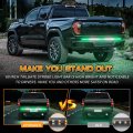 Xridonsen 60 Inch Truck Tailgate Green White Emergency Lights Strip 360 Led Rear Window Strobe Firefighter Pov Flashing Warning