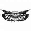 Front Upper Lower Grille For 2019-2020 Chevy Chevrolet Malibu Bumper Hood Grill Assembly Painted Black 