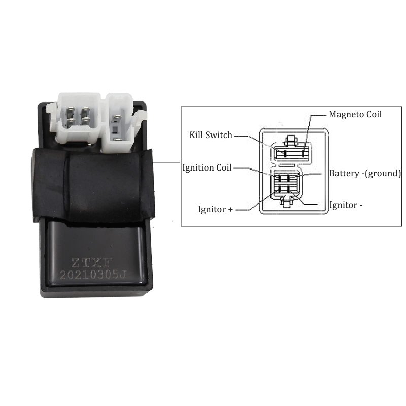 6 Pin Ac Cdi Box Cable Wire Harness Adapter Connector For Gy6 4 Stroke 50cc 110cc 125cc 150cc 200cc 250cc 300cc Scooter Moped