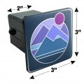 Abstract Geometric Mountainscape Tow Trailer Hitch Cover Plug Insert