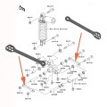 Lowering Kits Fits 1994-2021 Kawasaki 1-2 Inch Motorcycle Rear Drop Links