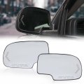 Heated Mirror Glass W Led Turn Signal Fit Chevy Silverado Gmc Sierra 2003-2007 Suburban Tahoe Avalanche 2003-2006 Left Right