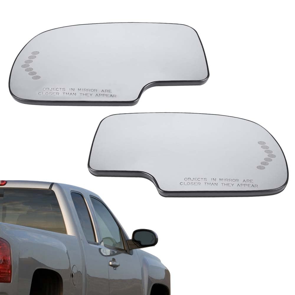 Heated Mirror Glass W Led Turn Signal Fit Chevy Silverado Gmc Sierra 2003-2007 Suburban Tahoe Avalanche 2003-2006 Left Right
