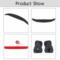52 In Universal 2 Pedestal Trunk Spoiler Wing Matte Black Abs Plastic Rear Tail Fin For Cars Screw Installation