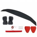 Waltyotur 52 Inch Universal 2 Pedestal Trunk Spoiler Wing Fin Tail With Light Matte Black