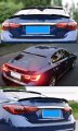 Premium Jdm Gloss Black Rear Window Visor Deflector Roof Spoiler Compatible With 2014-2022 Infiniti Q50