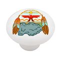 Native American Thunderbird High Gloss Ceramic Drawer Knob 