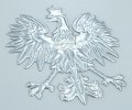 Poland Polish Eagle Chrome Silver Finish Decal Emblem 3d Sticker Car Bike 2 5 Flexible
