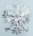 Poland Polish Eagle Chrome Silver Finish Decal Emblem 3d Sticker Car Bike 2 5 Flexible
