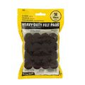 Smart Surface 8825 Heavy Duty Self Adhesive Furniture Felt Pads 1-inch Round Brown 96-piece Value Pack In Resealable Bag