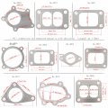 Ptnhz 5 Pcs Stainless Steel Turbo Turbine Inlet Manifold Gasket For T3 T34 T35 T38 Gt35 Gt35r