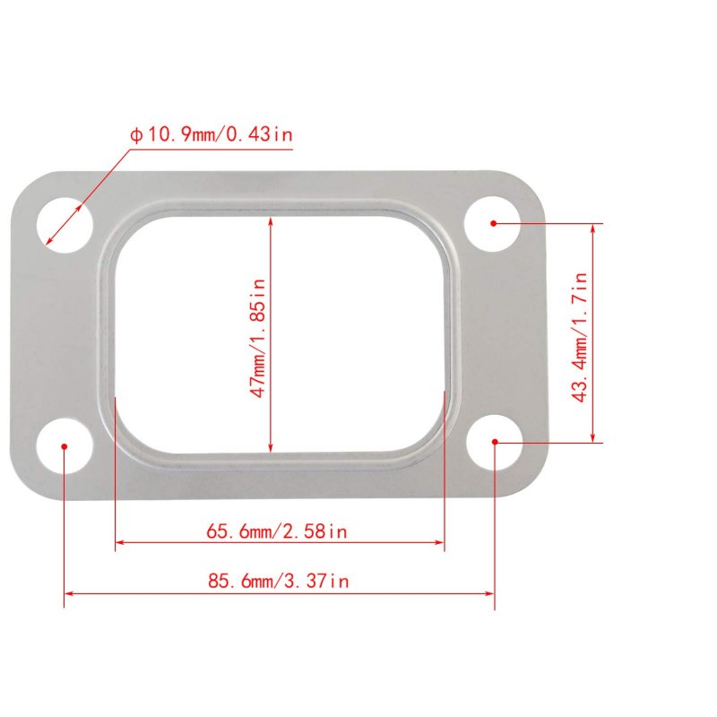 Ptnhz 5 Pcs Stainless Steel Turbo Turbine Inlet Manifold Gasket For T3 T34 T35 T38 Gt35 Gt35r