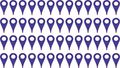 25in X 5in Blue Map Pointer Stickers By Stickertalk 