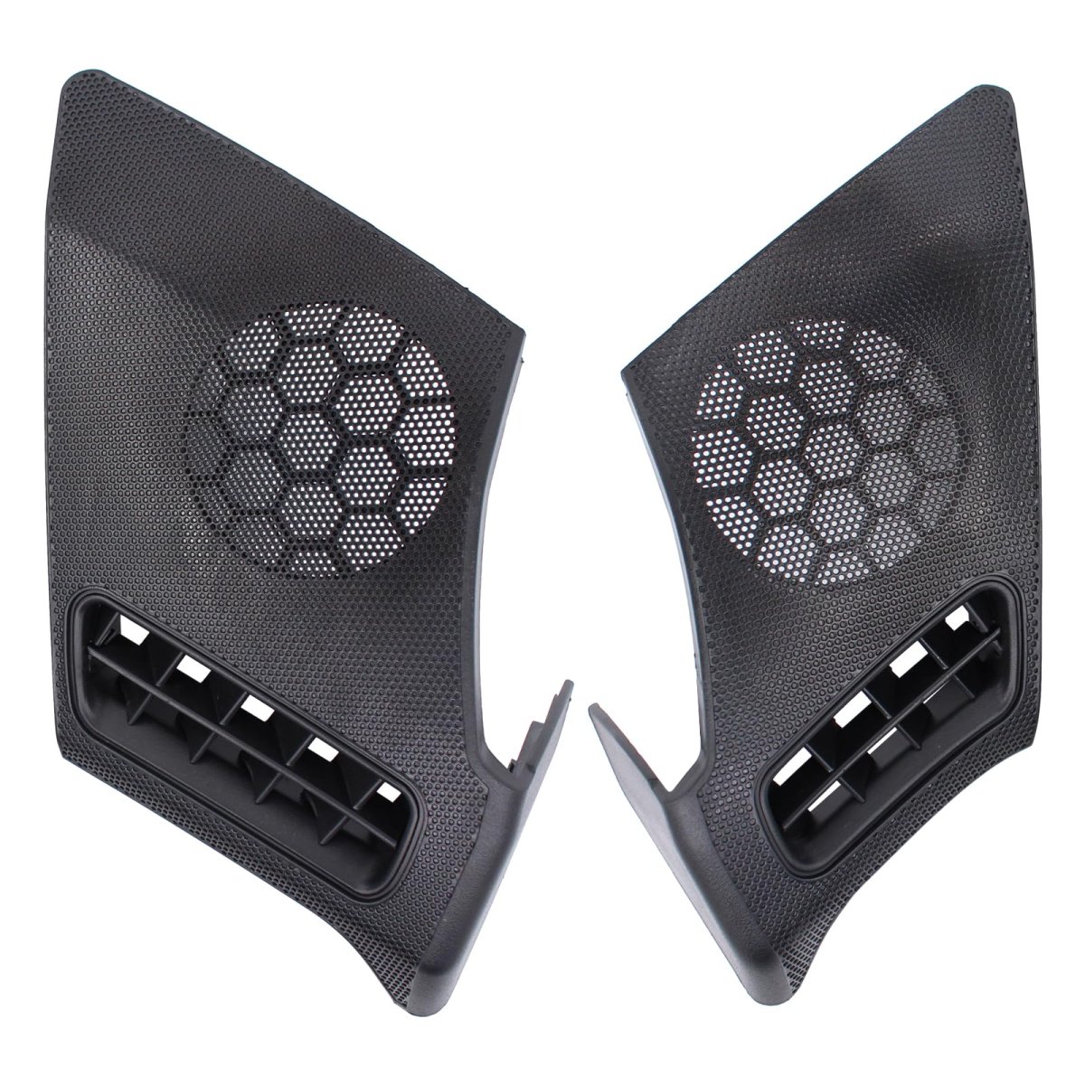 2pcs Front Driver And Passenger Side Dash Vent Speaker Grill Cover For W210 E55 Amg E320 E430 2000 2001 2002 Black Plastic