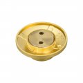 Uxcell Closet Rod Flange 25mm 0 98inch Dia Golden Wardrobe Socket Bracket Support Holder For Pipe 2pcs