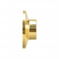 Uxcell Closet Rod Flange 25mm 0 98inch Dia Golden Wardrobe Socket Bracket Support Holder For Pipe 2pcs