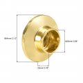 Uxcell Closet Rod Flange 25mm 0 98inch Dia Golden Wardrobe Socket Bracket Support Holder For Pipe 2pcs