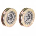 Uxcell Sliding Door Roller U Groove 8mm Shaft Hole 32mm Diameter Bearing Steel Pack Of 2
