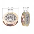 Uxcell Sliding Door Roller U Groove 8mm Shaft Hole 32mm Diameter Bearing Steel Pack Of 2