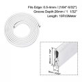 Uxcell Edge Trim Seal Extrusion White U Channel Protector Pvc Plastic W Iron Sheet Fits 1 64 -5 32 10ft 3meter Length