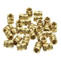Knurled Insert Nuts 120pcs M6 X 10mm L 8mm Od 3d Printing Brass Female Threadeds Heat Set Insert Embedment Nut 