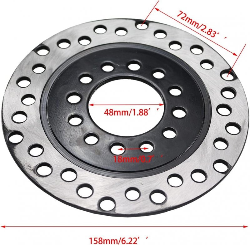 Rear Hydraulic Disc Brake Kit For 50cc 70cc 90cc 110cc 125cc Mini Atv Quad Bike Buggy Red With Master Cylinder Caliper Rotor