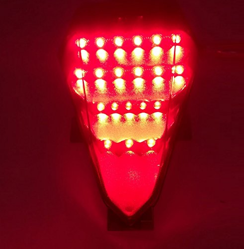 Taswk 2008-2012 Yamaha Yzf R6 Integrated Sequential Led Tail Lights Turn Signals Smoked Lens