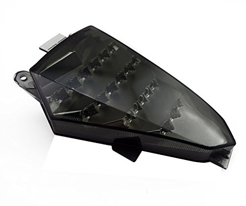 Taswk 2008-2012 Yamaha Yzf R6 Integrated Sequential Led Tail Lights Turn Signals Smoked Lens