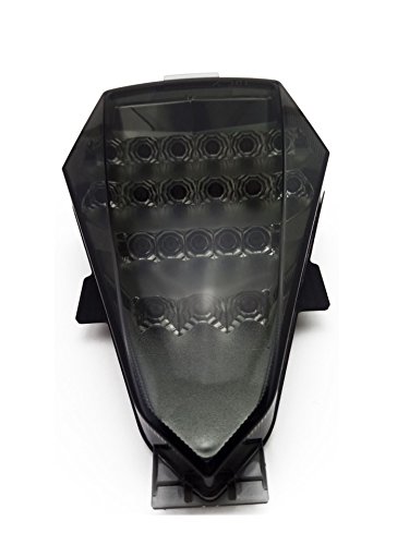 Taswk 2008-2012 Yamaha Yzf R6 Integrated Sequential Led Tail Lights Turn Signals Smoked Lens