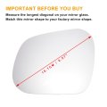 Car Rearview Left Driver Side Mirror Glass Replacement W Backing Plate Convex Non-heated White For Seat Altea 2007-2018 Xl