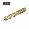 Uxcell M8x50mm Hanger Bolts 120pcs Double Ended Thread Dowel Screws For Wood Furniture Connecting