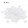 Uxcell Screw Cap Covers 120pcs 11 8x3 3mm Plastic Decoration Cover For Phillips Cam Fitting Nut Self-tapping Translucency