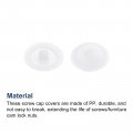 Uxcell Screw Cap Covers 120pcs 11 8x3 3mm Plastic Decoration Cover For Phillips Cam Fitting Nut Self-tapping Translucency