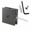 Square Wall Mount Glass Clamp Gas-305h Matt Black 