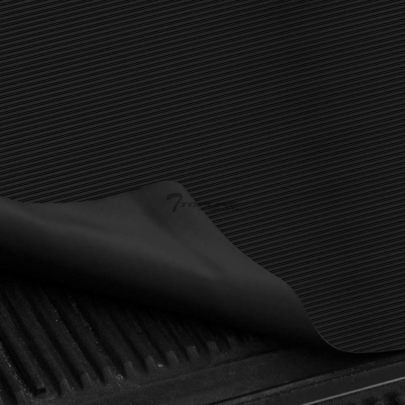 Tlaps 7422439639676 For 2022-2023 Frontier 5 Feet 60 Short Bed Black Rubber Horizontal Line Truck Mat