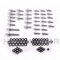 Httmt Mt215-005- Aluminum Fairing Bolt Kit Body Compatible With 1999-2007 Suzuki Hayabusa Gsxr 1300 Silver