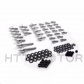 Httmt Mt215-005- Aluminum Fairing Bolt Kit Body Compatible With 1999-2007 Suzuki Hayabusa Gsxr 1300 Silver